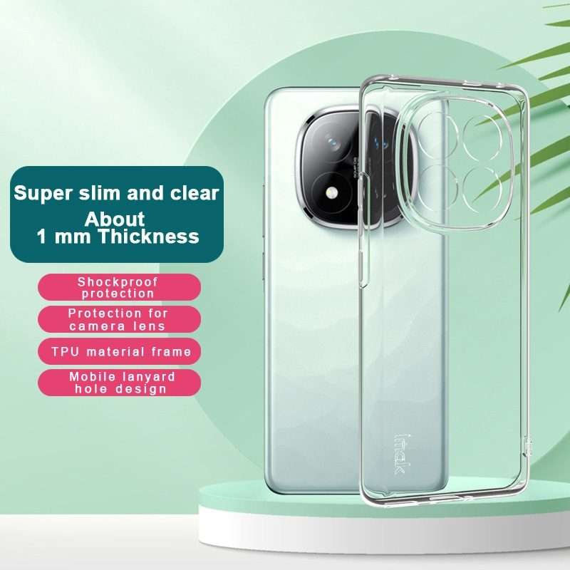 For Redmi Note 14 Pro+ 5G imak UX-5 Series Super Slim Transparent Shockproof TPU ... (Transparent)