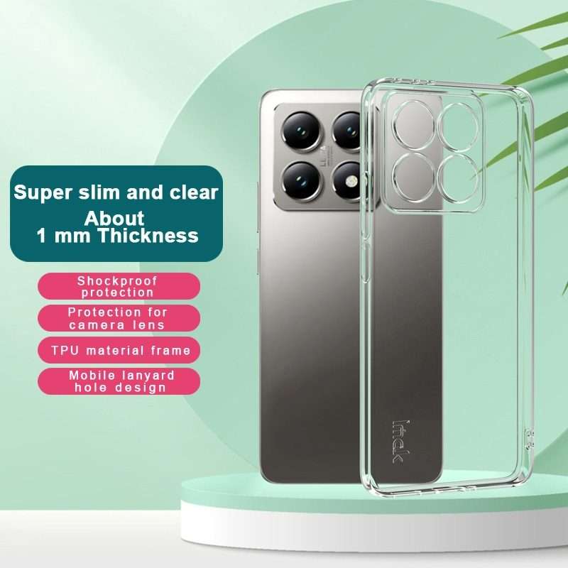 For Xiaomi 14T imak UX-5 Series Super Slim Transparent Shockproof TPU Protective Case(Transparent)