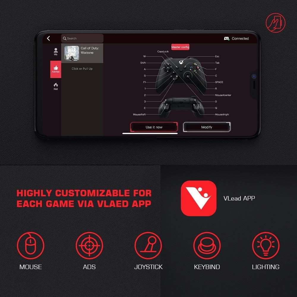 GameSir LeadJoy VX2 AimBox Game Console Keyboard Mouse Converter for Xbox / PS4(Black)