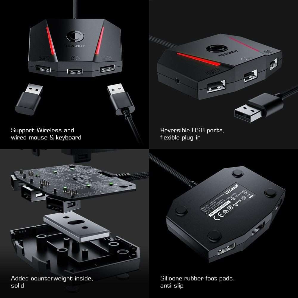 GameSir LeadJoy VX2 AimBox Game Console Keyboard Mouse Converter for Xbox / PS4(Black)