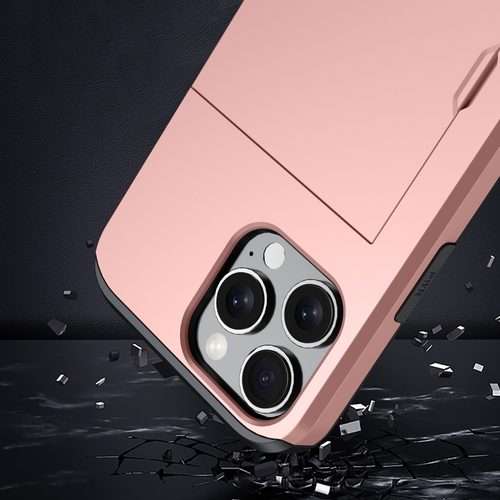 For iPhone 16 Pro Shockproof Armor Phone Case with Card Slot(Black)