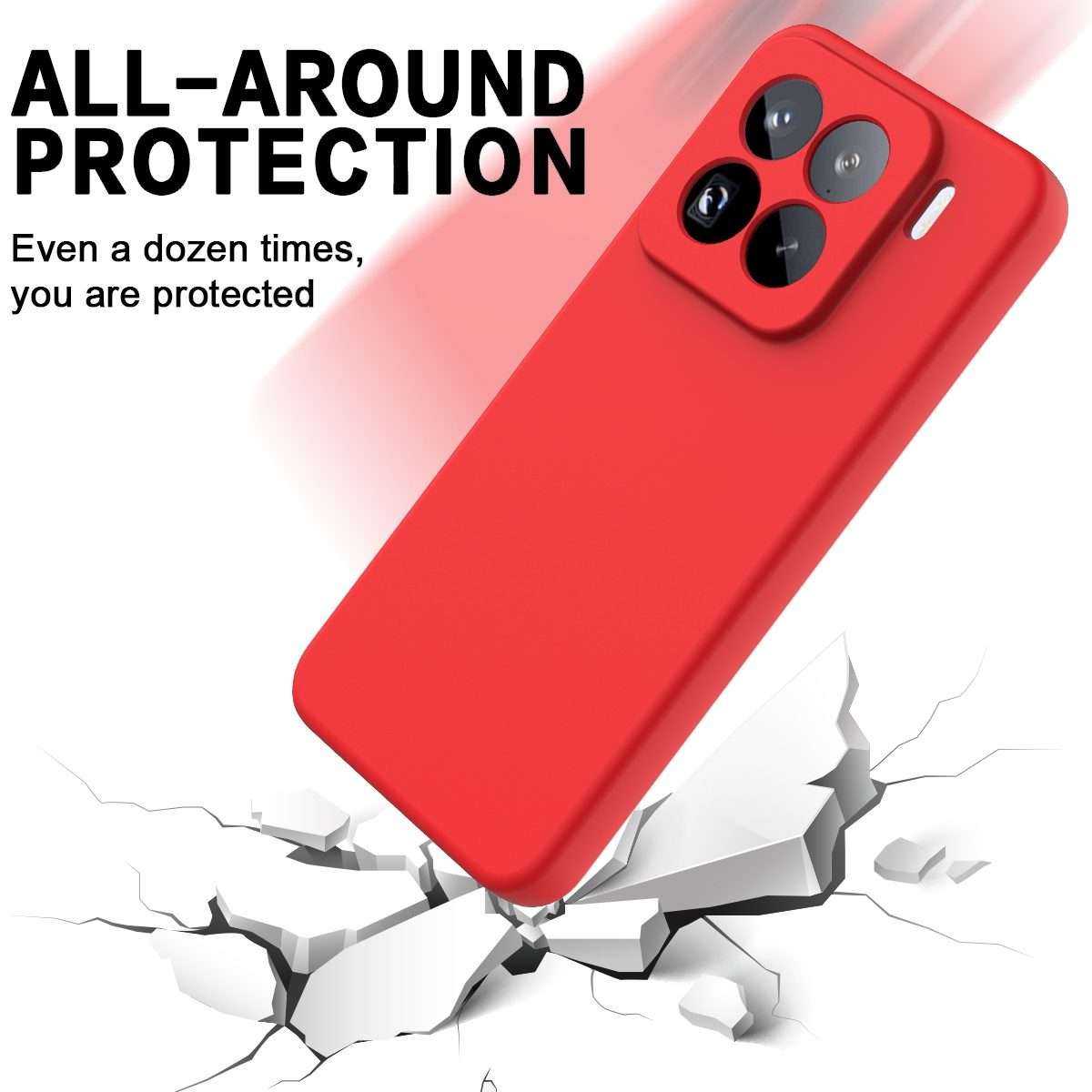 For Xiaomi 15 Pro Solid Color Liquid Silicone Dropproof Full Coverage Phone Case(Red)