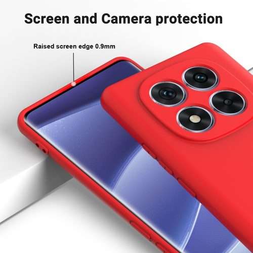 For Redmi Note 14 Pro 5G Solid Color Liquid Silicone Dropproof Full Coverage Phone Case(Red)
