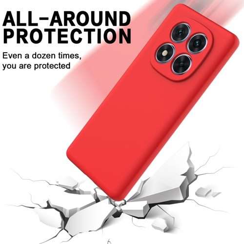 For Redmi Note 14 Pro 5G Solid Color Liquid Silicone Dropproof Full Coverage Phone Case(Red)
