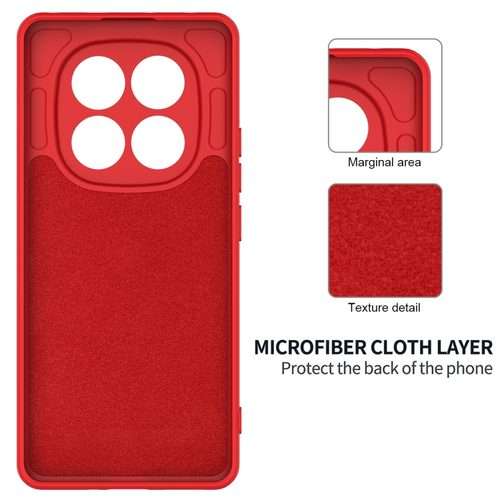For Redmi Note 14 Pro 5G Solid Color Liquid Silicone Dropproof Full Coverage Phone Case(Red)