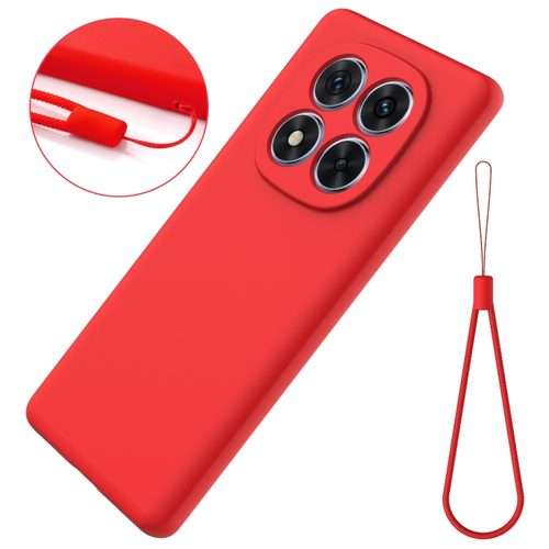 For Redmi Note 14 Pro 5G Solid Color Liquid Silicone Dropproof Full Coverage Phone Case(Red)