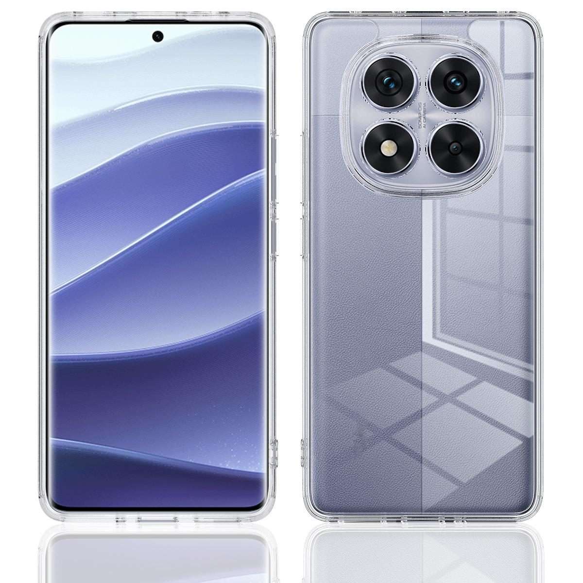 For Redmi Note 14 Pro+ 5G Scratchproof Acrylic TPU Phone Case(Transparent)