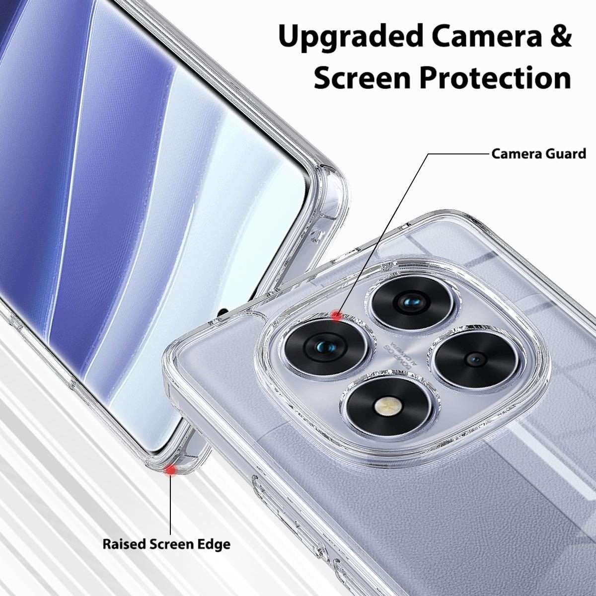 For Redmi Note 14 Pro+ 5G Scratchproof Acrylic TPU Phone Case(Transparent)
