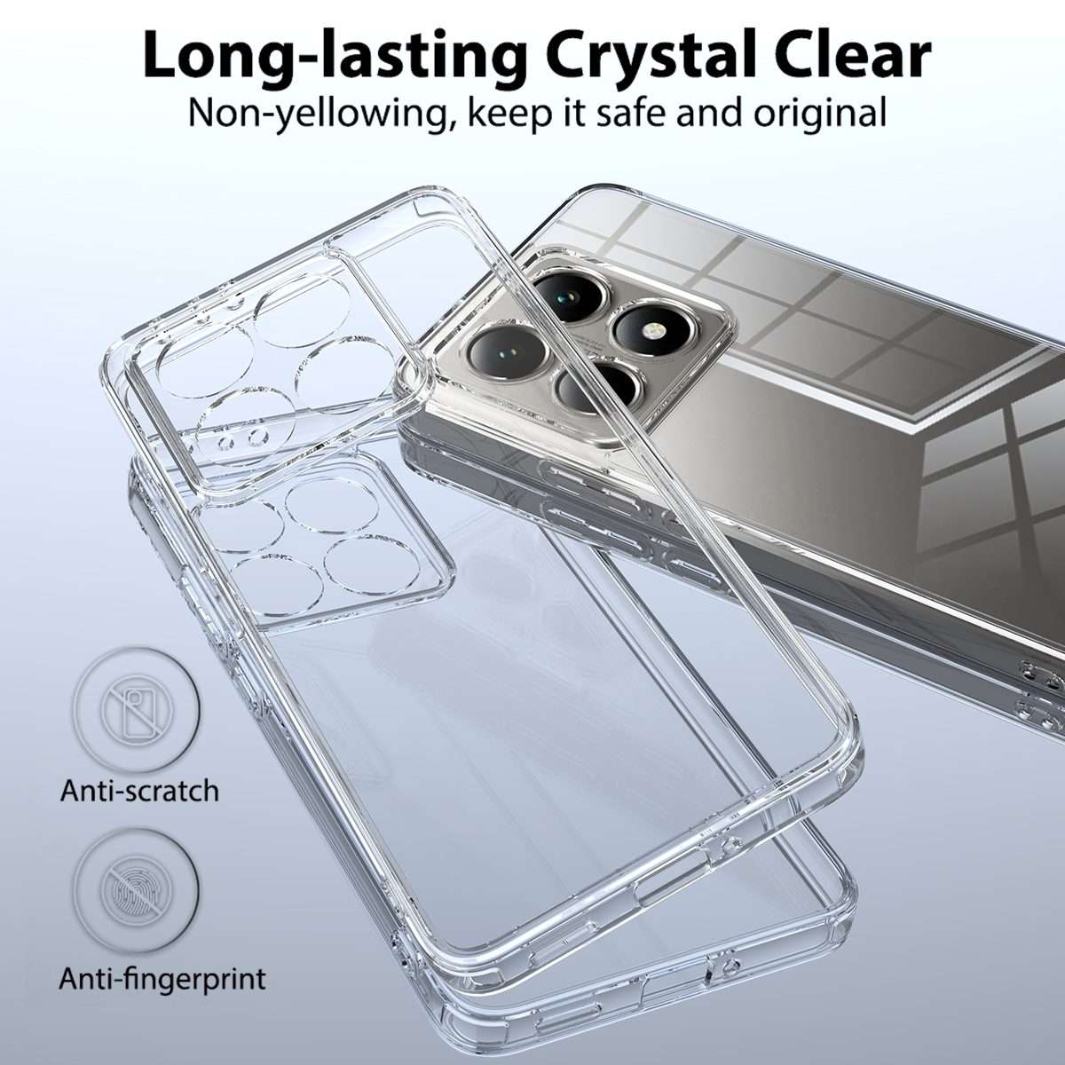 For Xiaomi 14T Pro 5G Scratchproof Acrylic TPU Phone Case(Transparent)
