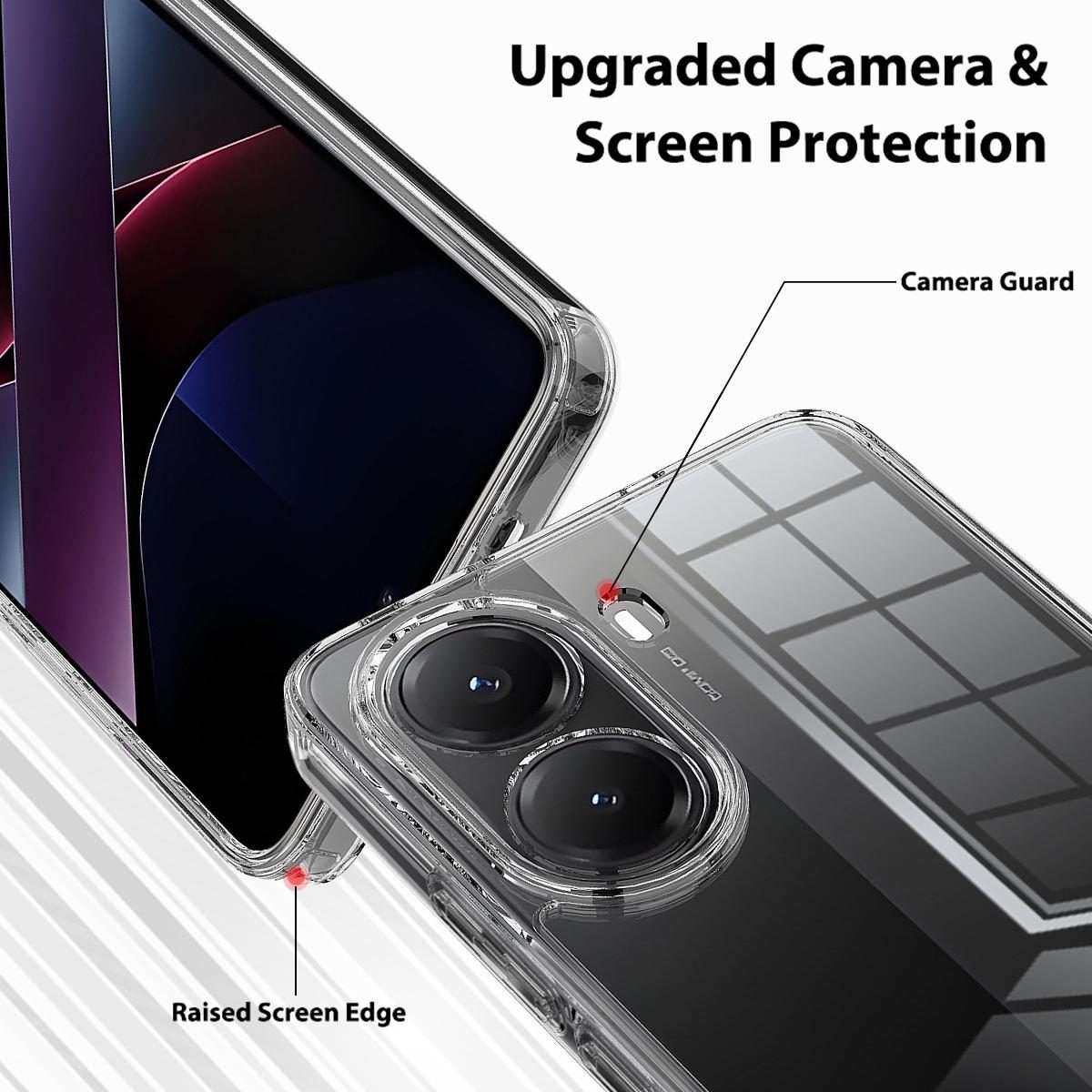 For Xiaomi Poco X7 Pro Scratchproof Acrylic TPU Phone Case(Transparent)