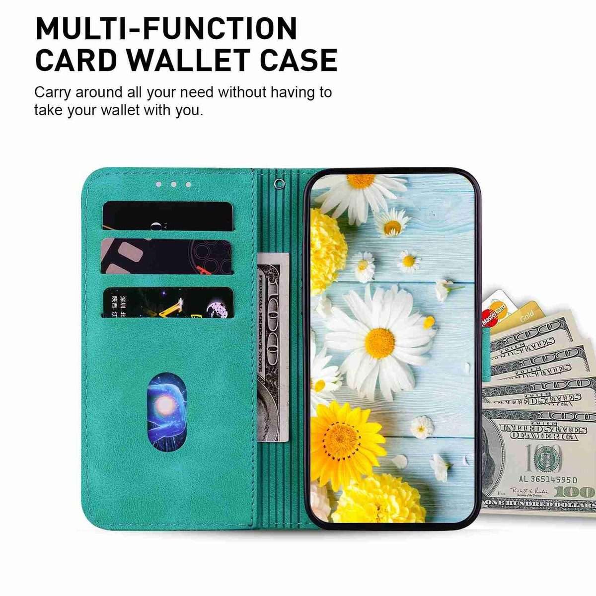 For Redmi K80 / K80 Pro / Xiaomi Poco F7 Pro Lily Embossed Leather Phone Case(Green)