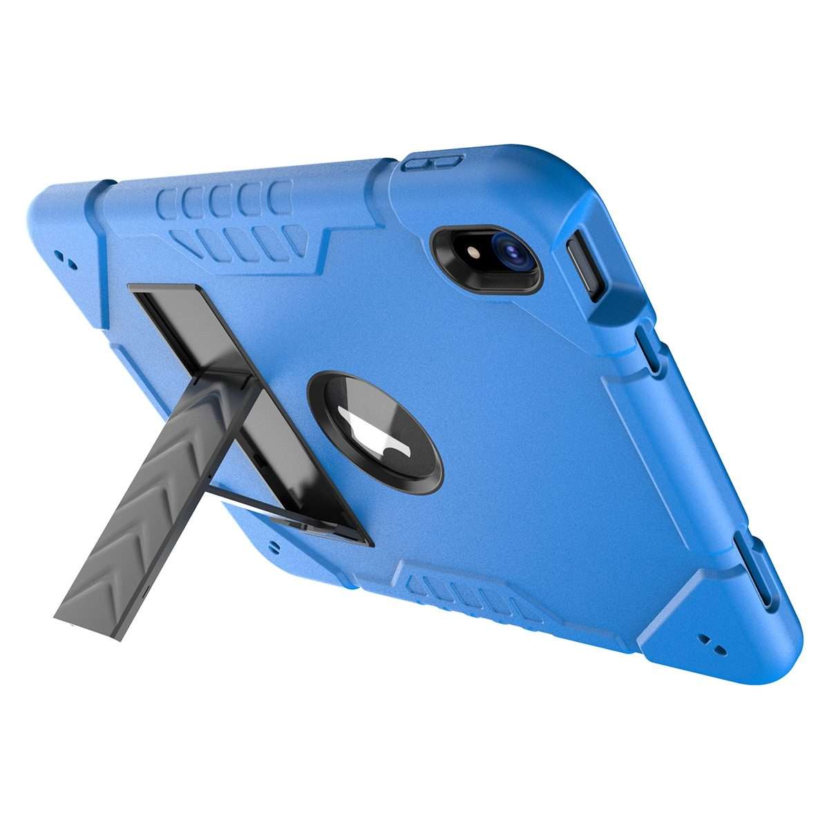 For iPad Air 11 2026 / 2025 / 2024 Armor Holder Silicone Hybrid PC Tablet Case(Blue)