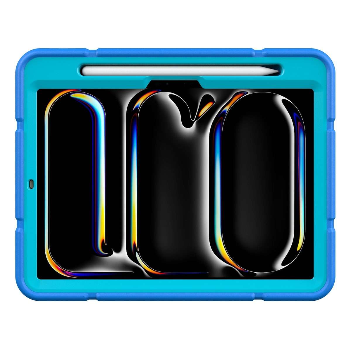 For iPad Pro 11 2025 / 2024 Armor Holder Silicone Hybrid PC Tablet Case(Blue)
