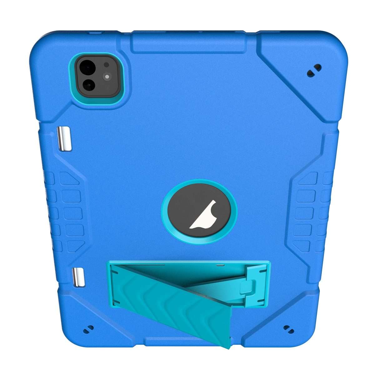 For iPad Pro 11 2025 / 2024 Armor Holder Silicone Hybrid PC Tablet Case(Blue)