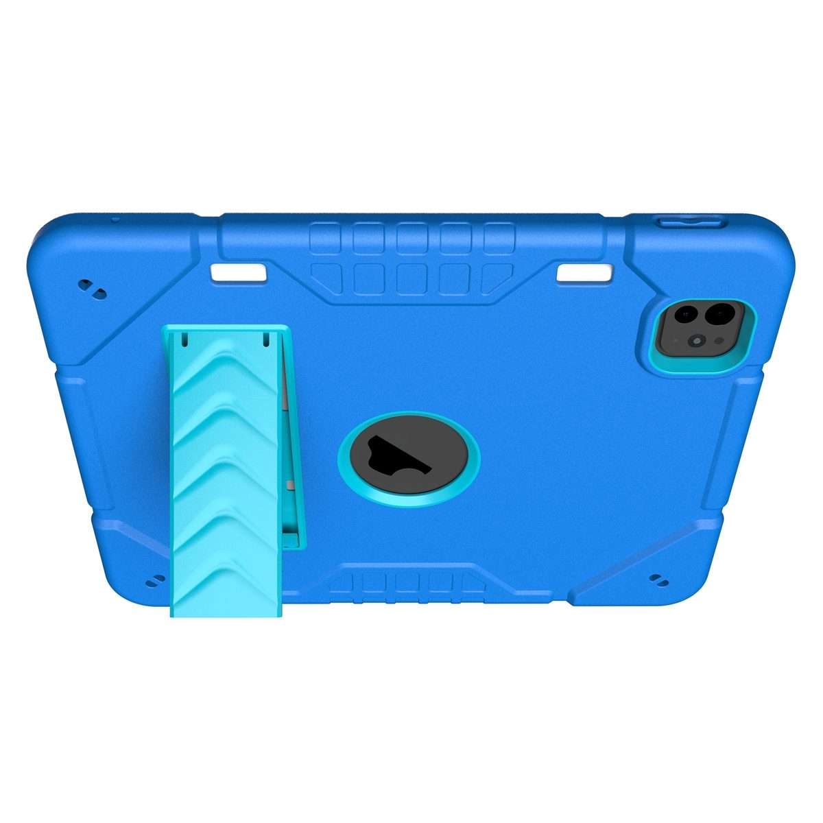 For iPad Pro 11 2025 / 2024 Armor Holder Silicone Hybrid PC Tablet Case(Blue)