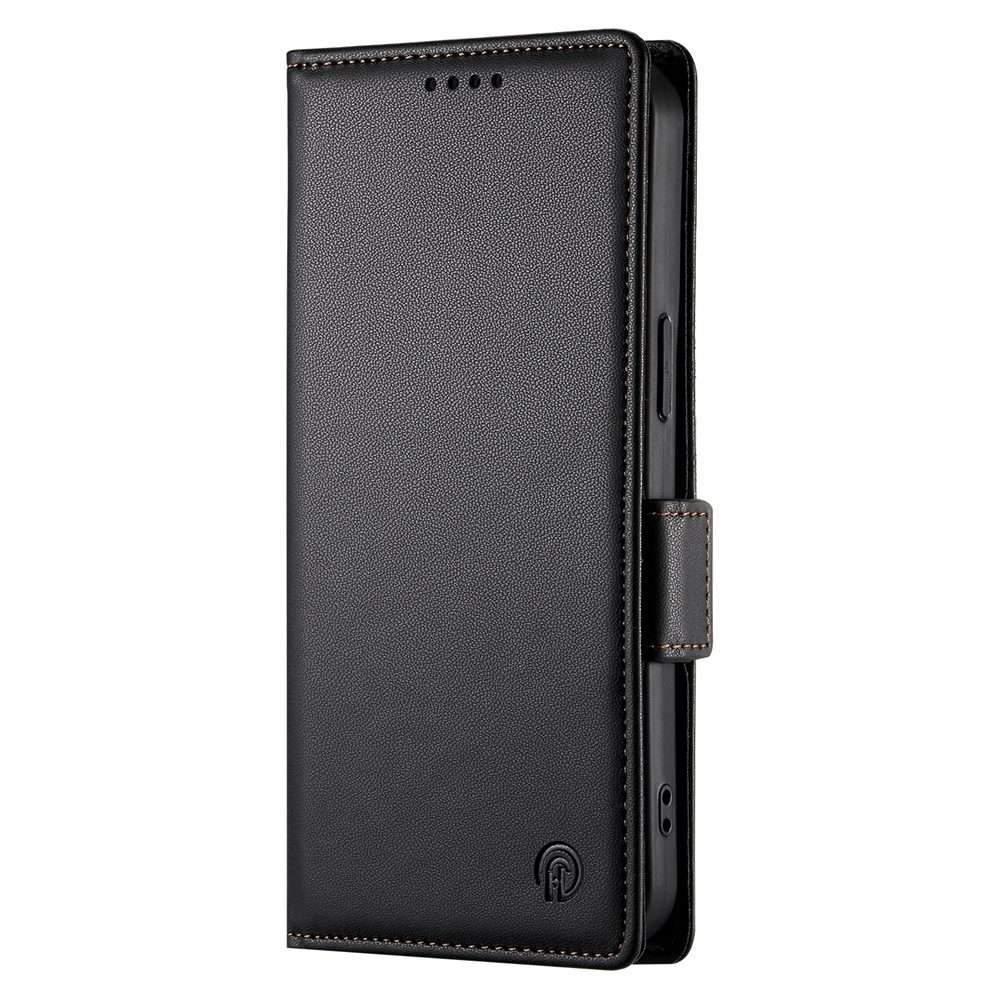 For iPhone 16 Pro Side Buckle Magnetic Frosted Leather Phone Case(Black)
