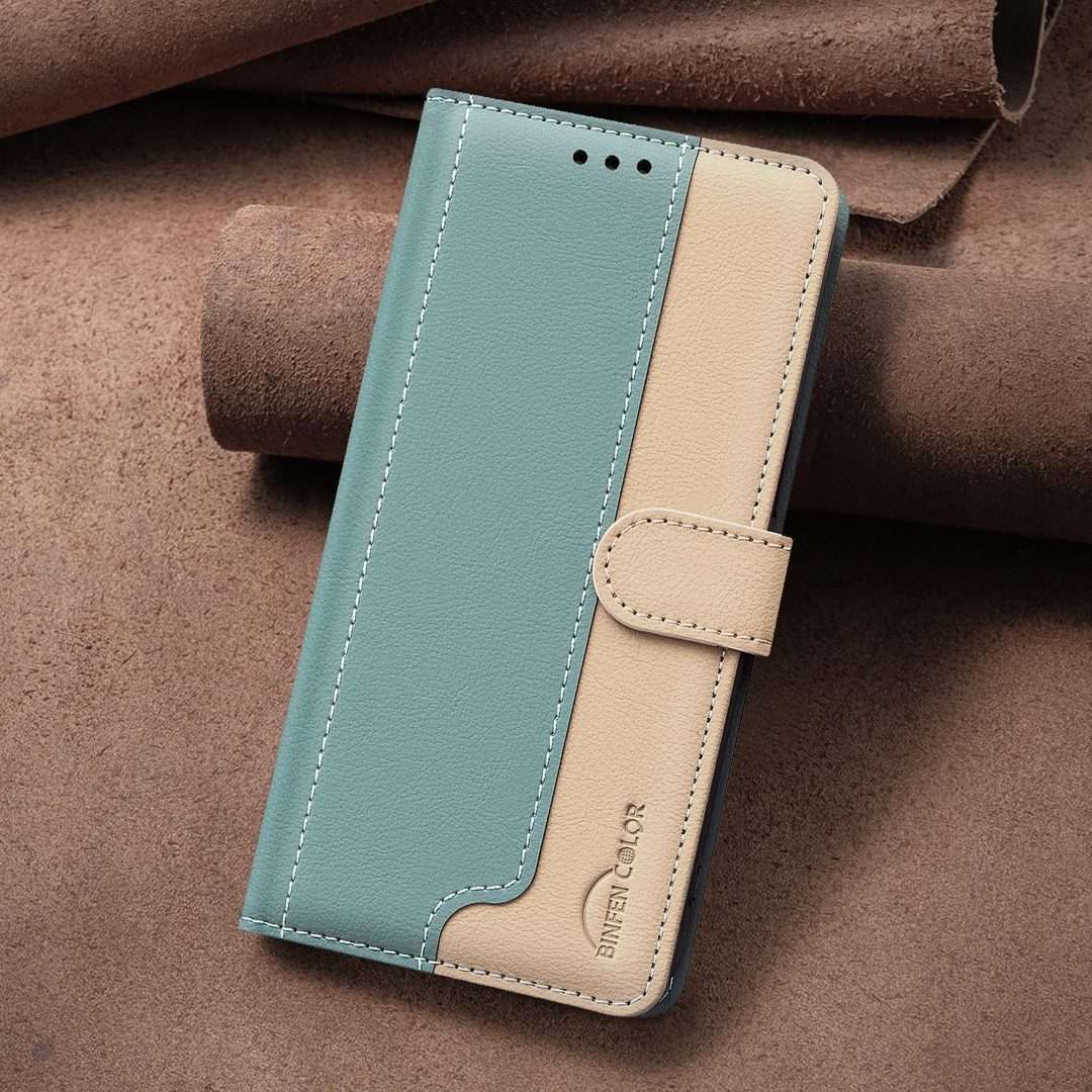 For iPhone 16 Pro Max Color Matching RFID Anti-theft Leather Phone Case(Green)