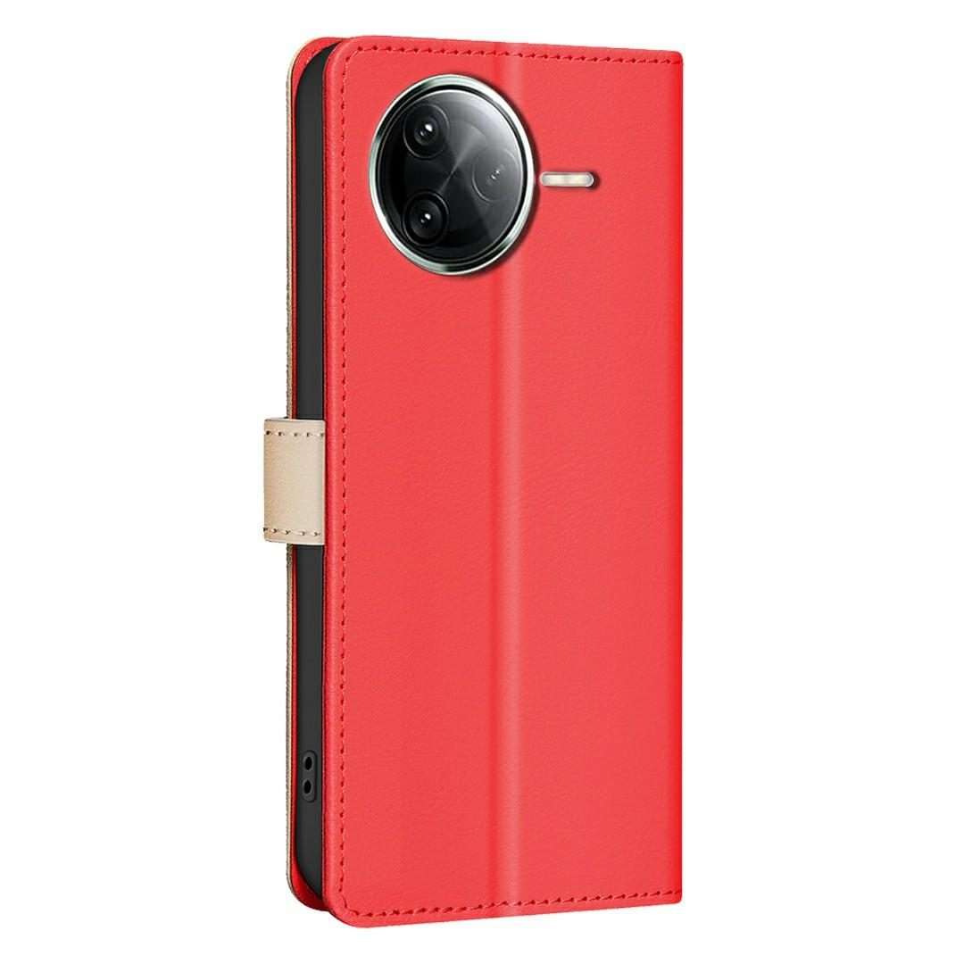 For Redmi K80 / K80 Pro Color Matching RFID Anti-theft Leather Phone Case(Red)