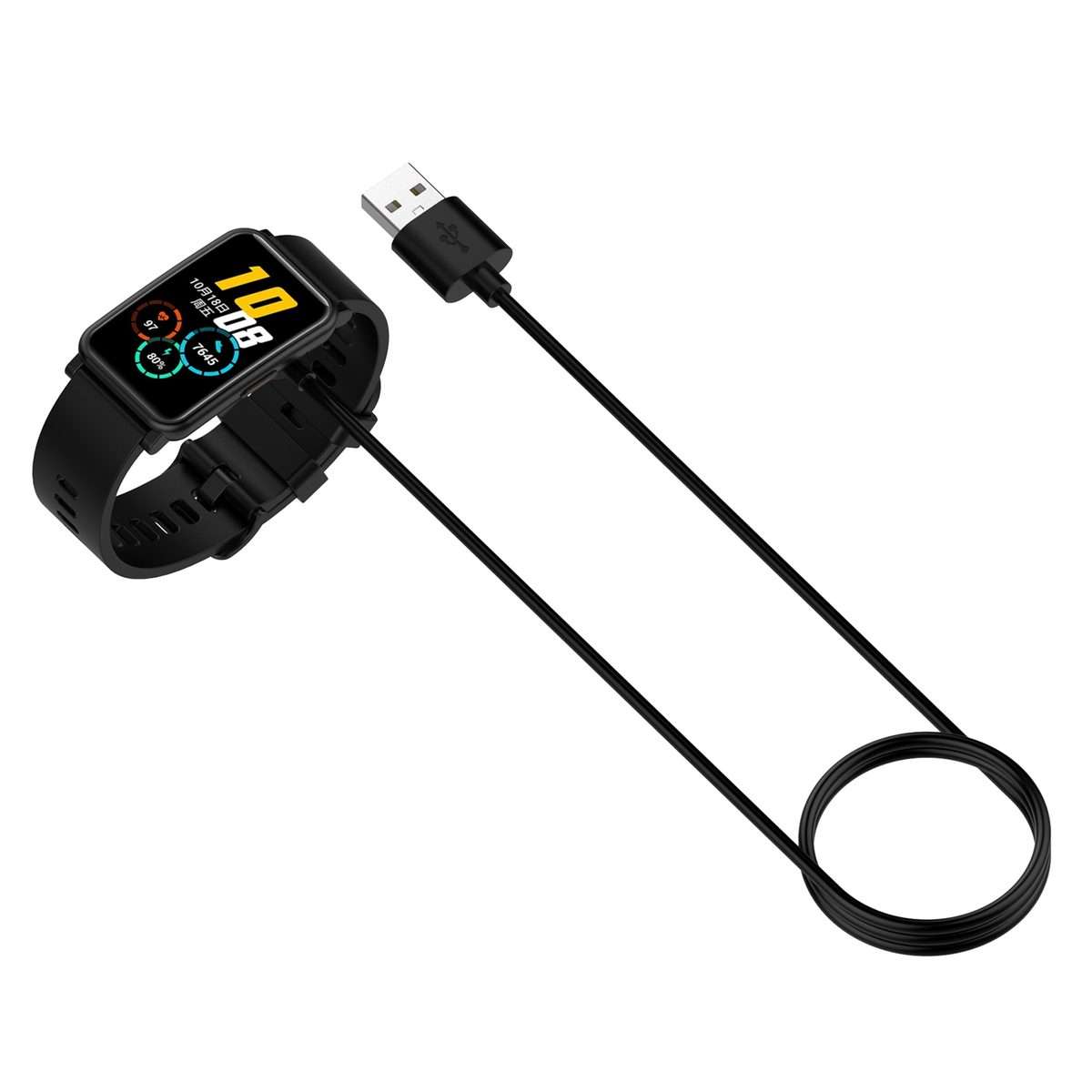 For Huawei Band 10 / 9 / Honor ROSSINI 2i USB-A Port Smart Watch Charging Cable(Black)