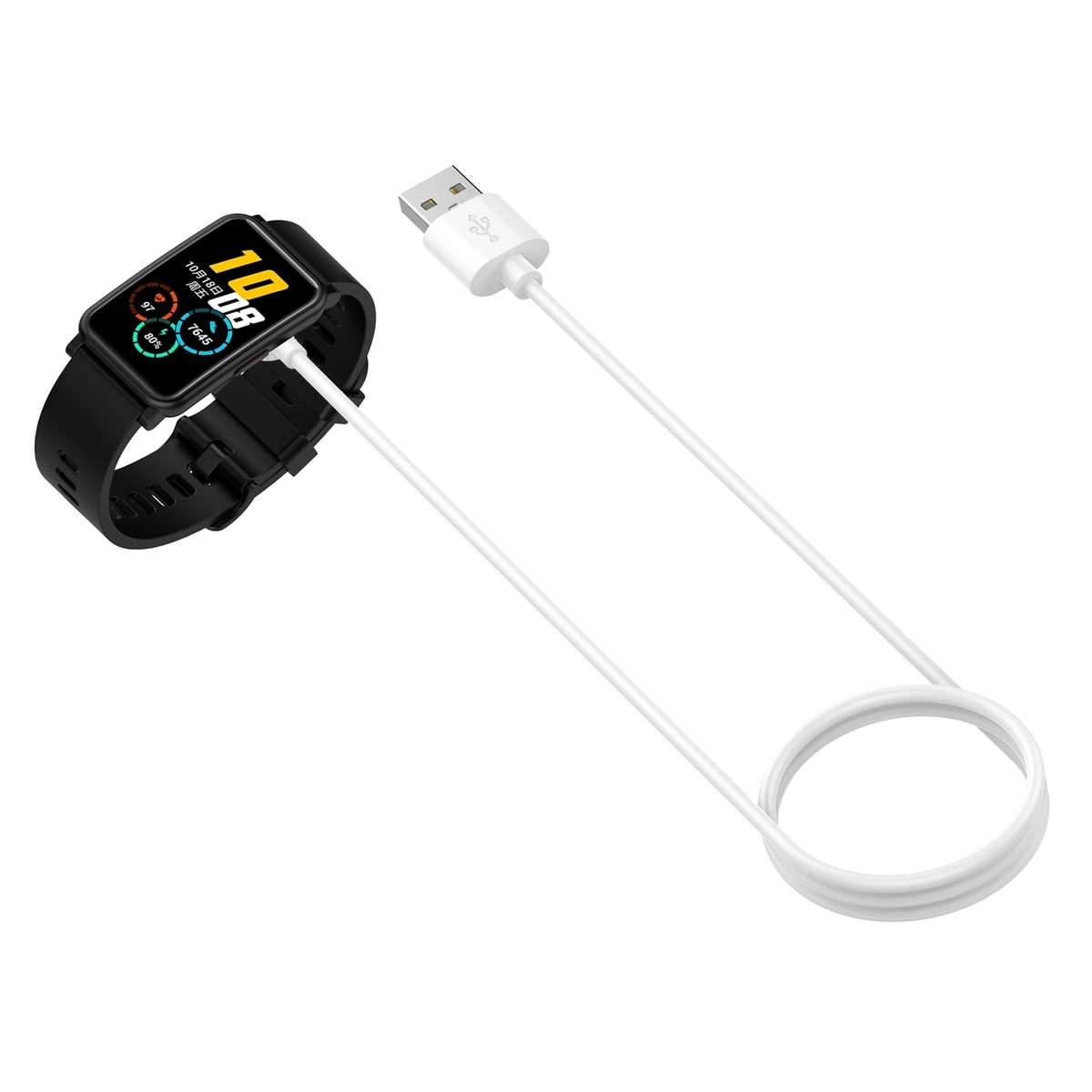 For Huawei Band 10 / 9 / Honor ROSSINI 2i USB-A Port Smart Watch Charging Cable(White)