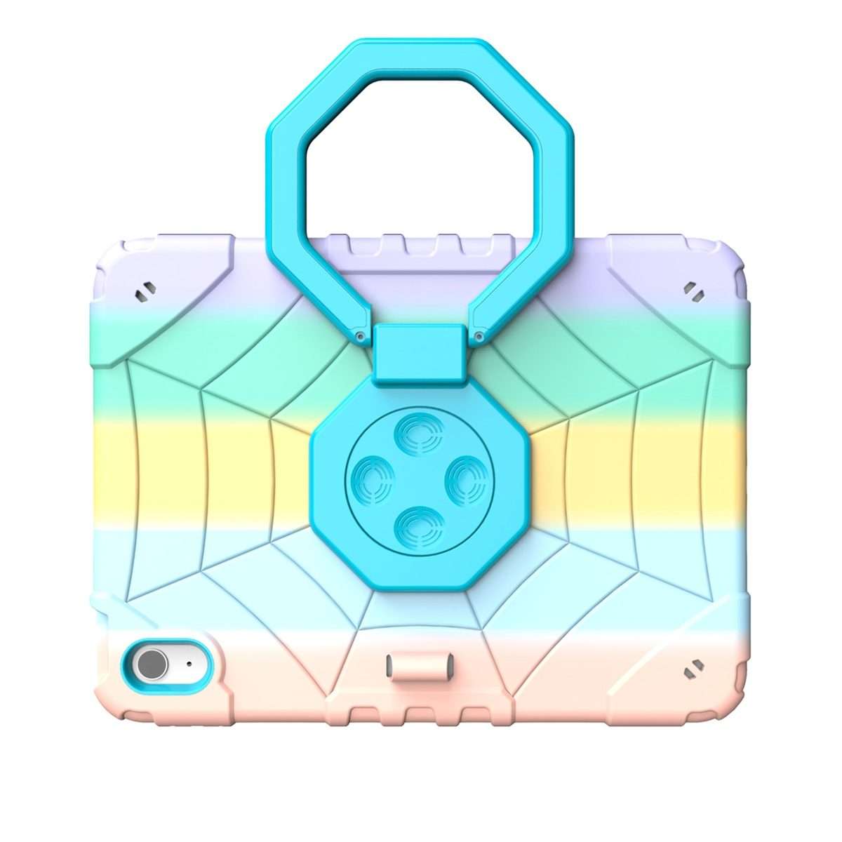 For iPad 2025 / 2022 Spider Turntable Handle Stress Relief Tablet Case(Gradient Color Blue)
