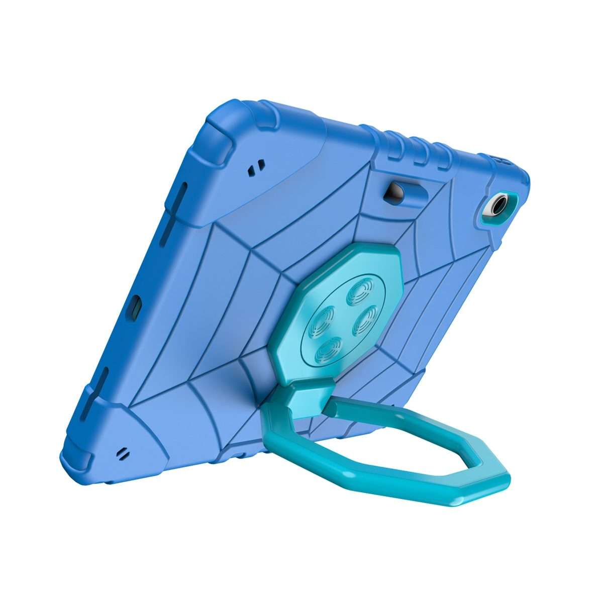 For iPad 2025 / 2022 Spider Turntable Handle Stress Relief Tablet Case(Blue)