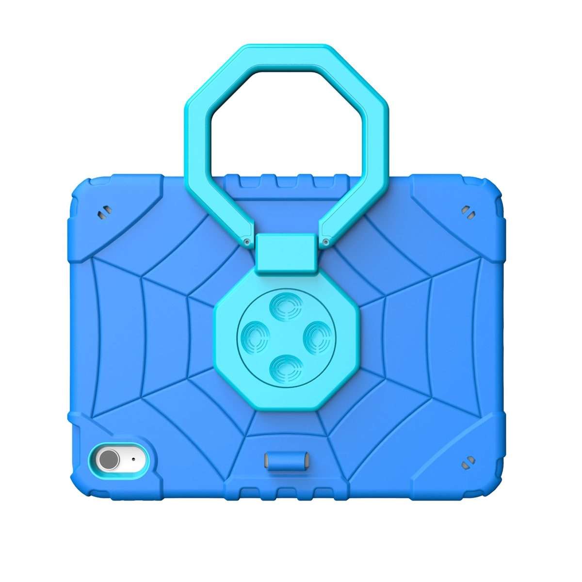 For iPad 2025 / 2022 Spider Turntable Handle Stress Relief Tablet Case(Blue)