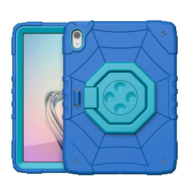 For iPad Air 2022 / 2020 10.9 Spider Turntable Handle Stress Relief Tablet Case(Blue)