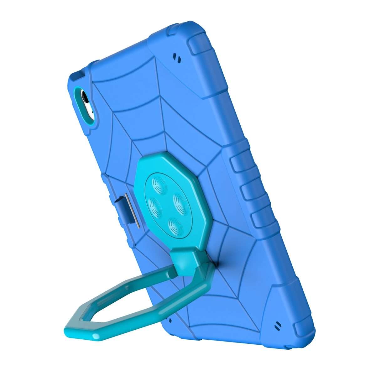 For iPad Air 2022 / 2020 10.9 Spider Turntable Handle Stress Relief Tablet Case(Blue)
