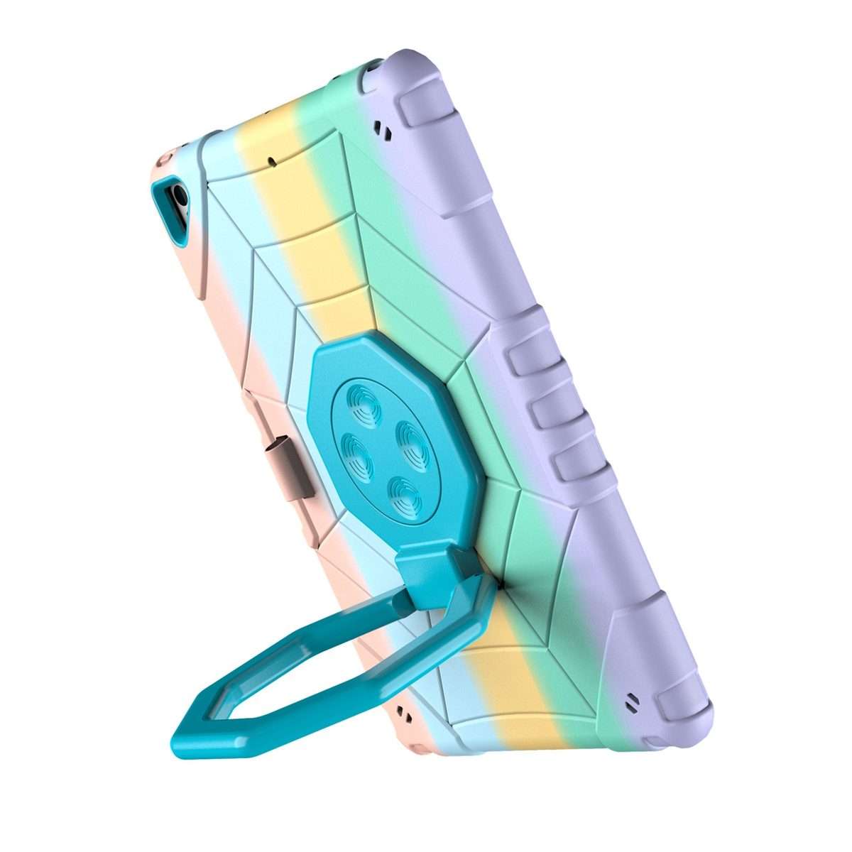 For iPad 10.2 2021 / 2020 / 2019 Spider Turntable Handle Stress Relief T ... (Gradient Color Blue)