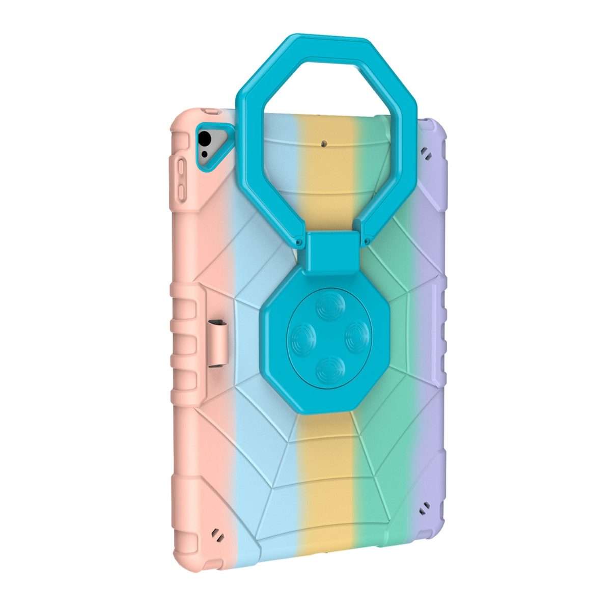 For iPad 10.2 2021 / 2020 / 2019 Spider Turntable Handle Stress Relief T ... (Gradient Color Blue)