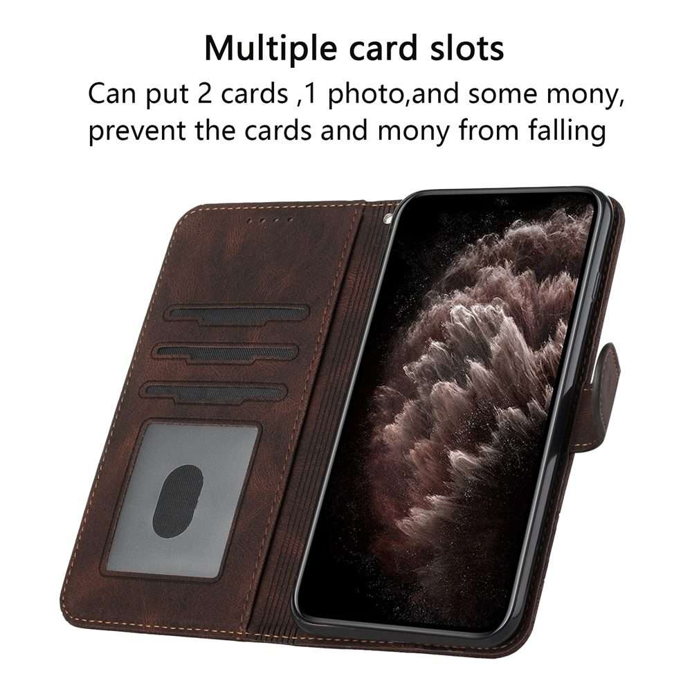 For Redmi Note 14 Pro+ 5G Cubic Skin Feel Flip Leather Phone Case(Brown)