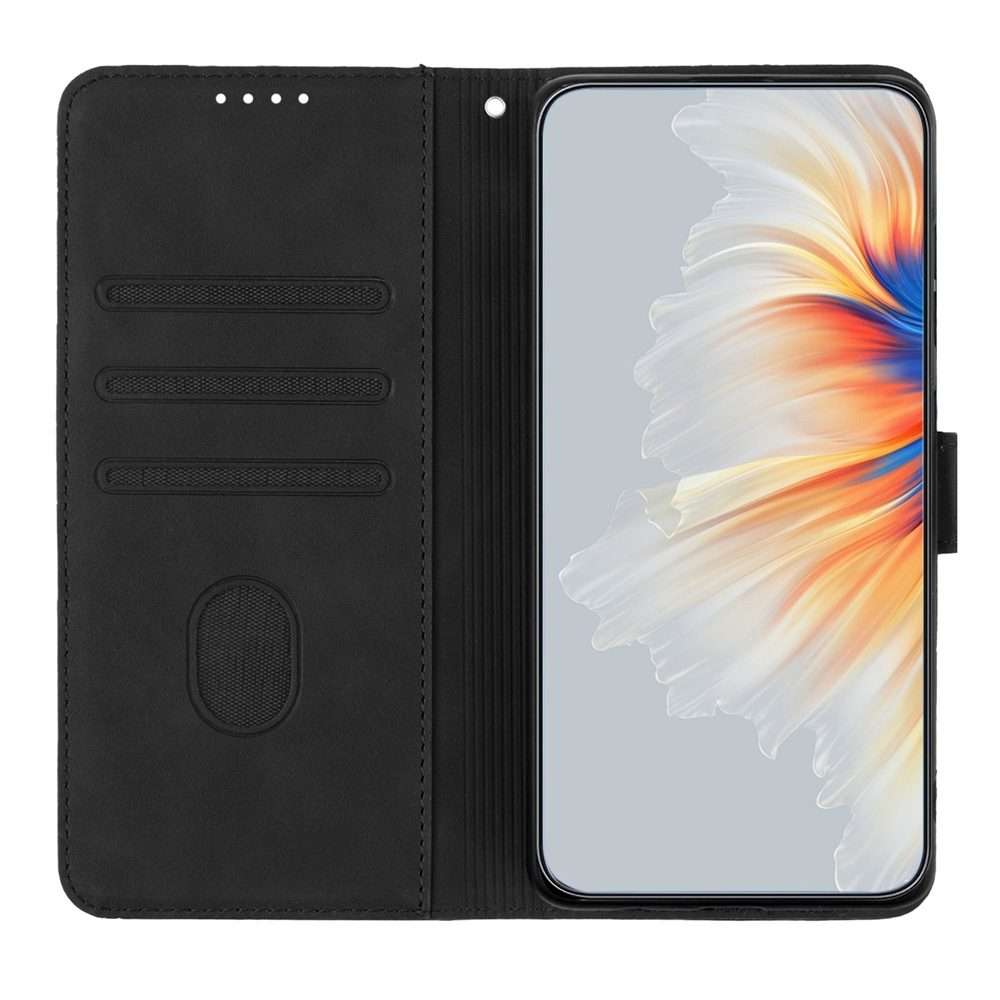For Redmi Note 14 Pro+ 5G Heart Pattern Skin Feel Leather Phone Case(Black)