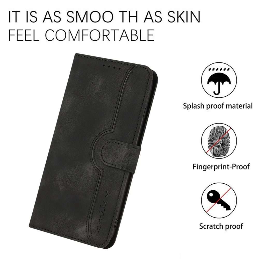 For Redmi Note 14 Pro+ 5G Heart Pattern Skin Feel Leather Phone Case(Black)