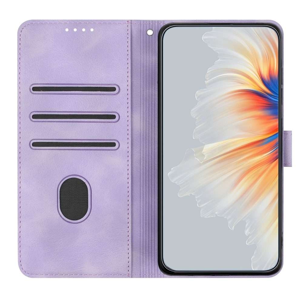 For Redmi Note 14 Pro+ 5G Heart Pattern Skin Feel Leather Phone Case(Purple)