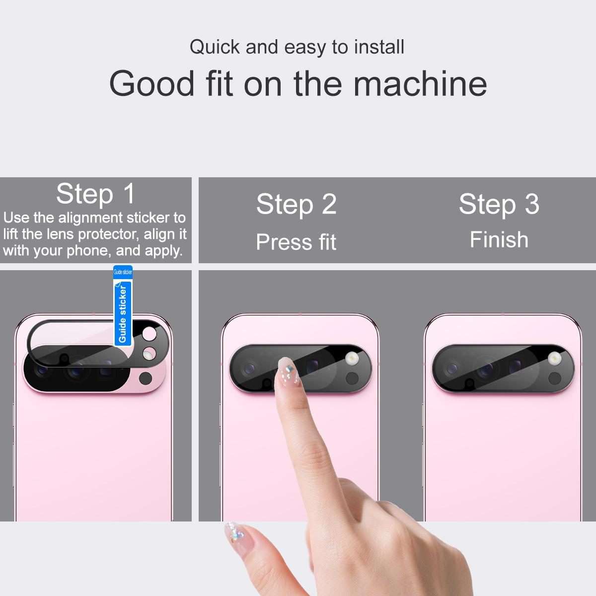 For Google Pixel 10 Pro IMAK Rear Camera Lens Glass Film Black Version