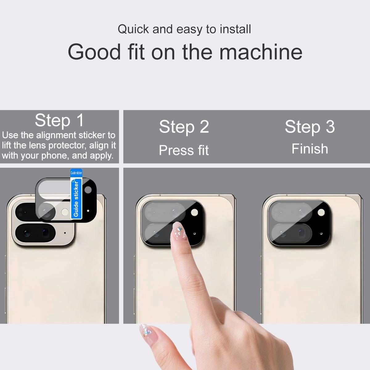 For Google Pixel 10 Pro Fold IMAK Rear Camera Lens Glass Film Black Version