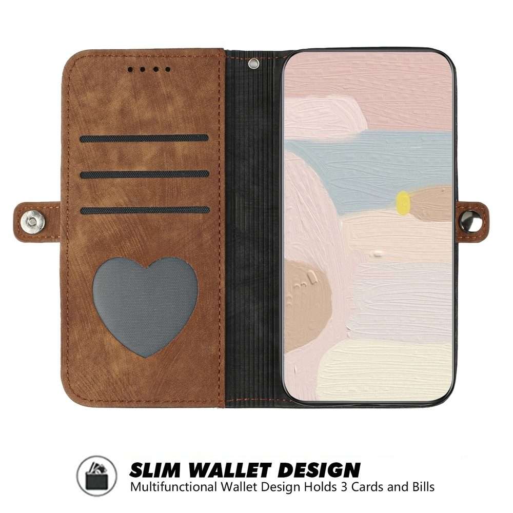 For Redmi Note 14 Pro+ 5G Side Buckle Double Fold Hand Strap Leather Phone Case(Brown)