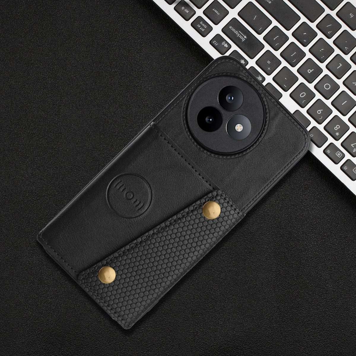 For Redmi K80 Ultra Double Buckle Card Slots Magnetic Phone Case(Black)