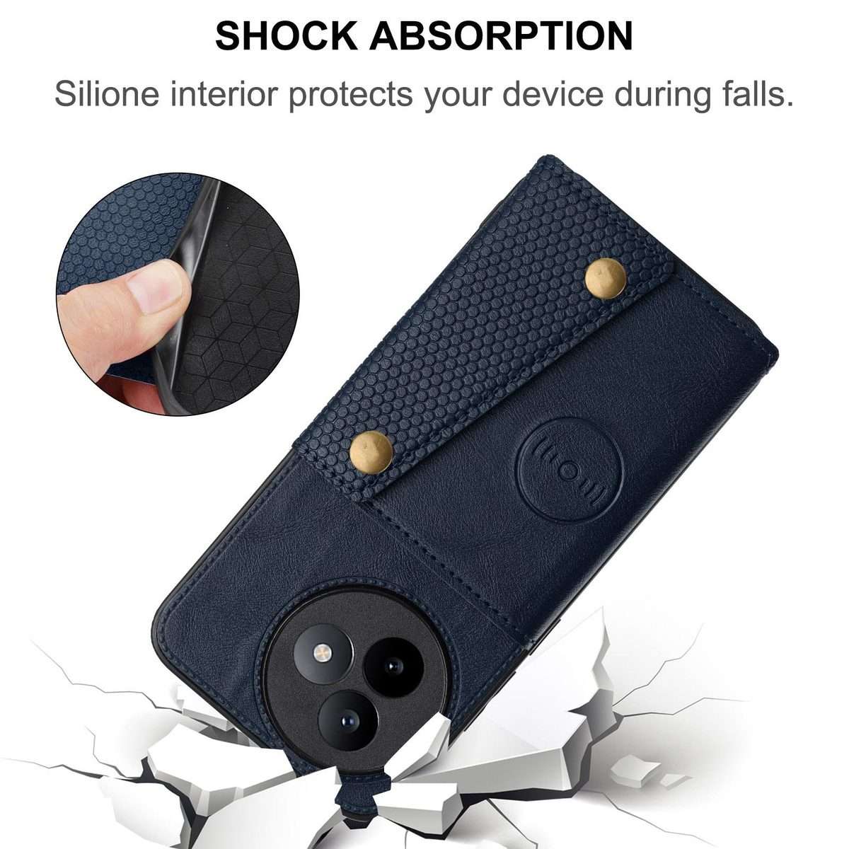 For Redmi K80 Ultra Double Buckle Card Slots Magnetic Phone Case(Black)