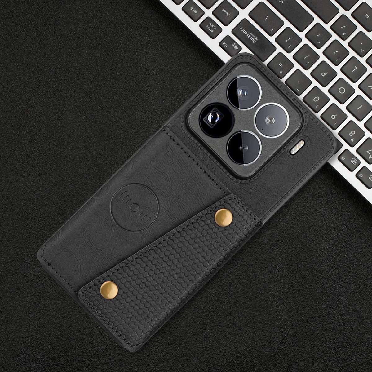 For Xiaomi 15 Pro Double Buckle Card Slots Magnetic Phone Case(Black)