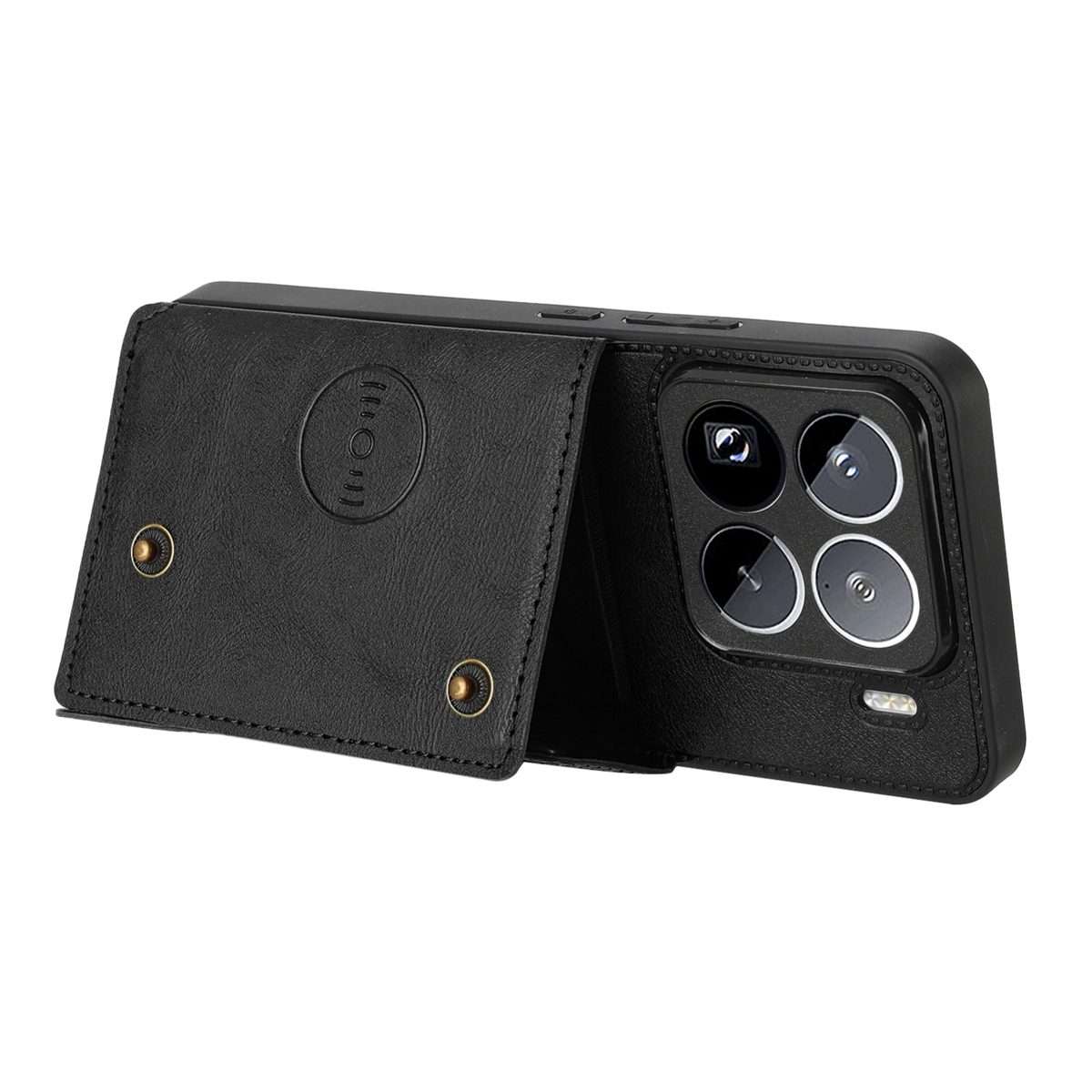 For Xiaomi 15 Pro Double Buckle Card Slots Magnetic Phone Case(Black)