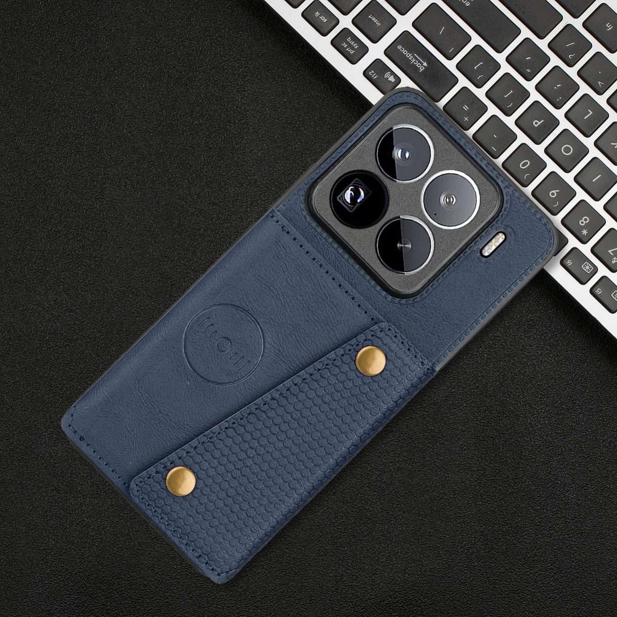 For Xiaomi 15 Pro Double Buckle Card Slots Magnetic Phone Case(Blue)