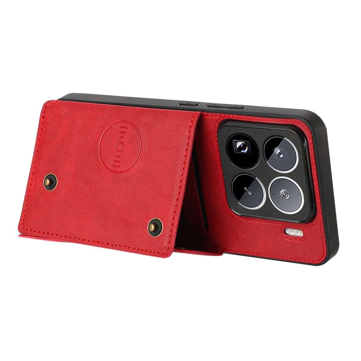 For Xiaomi 15 Pro Double Buckle Card Slots Magnetic Phone Case(Red)