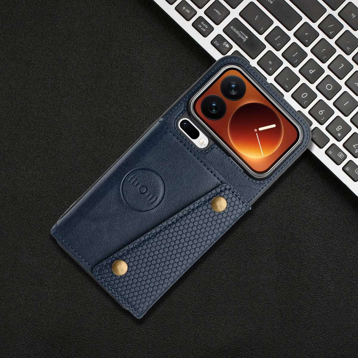 For Xiaomi 17 Pro Double Buckle Card Slots Magnetic Phone Case(Blue)