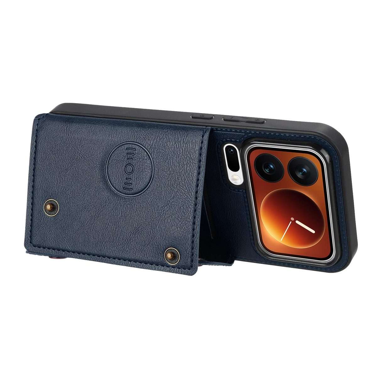 For Xiaomi 17 Pro Double Buckle Card Slots Magnetic Phone Case(Blue)