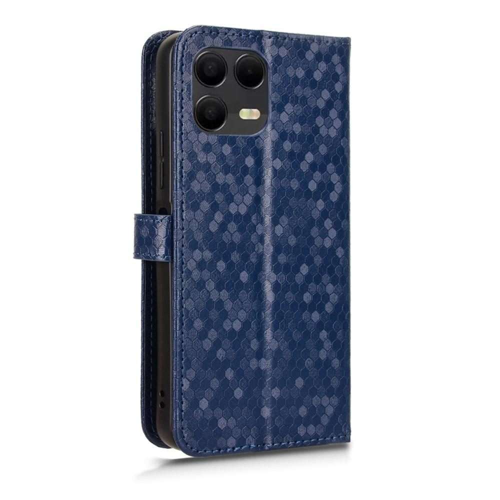 For T-Mobile Revvl 8 Pro 5G Honeycomb Dot Texture Leather Phone Case(Blue)