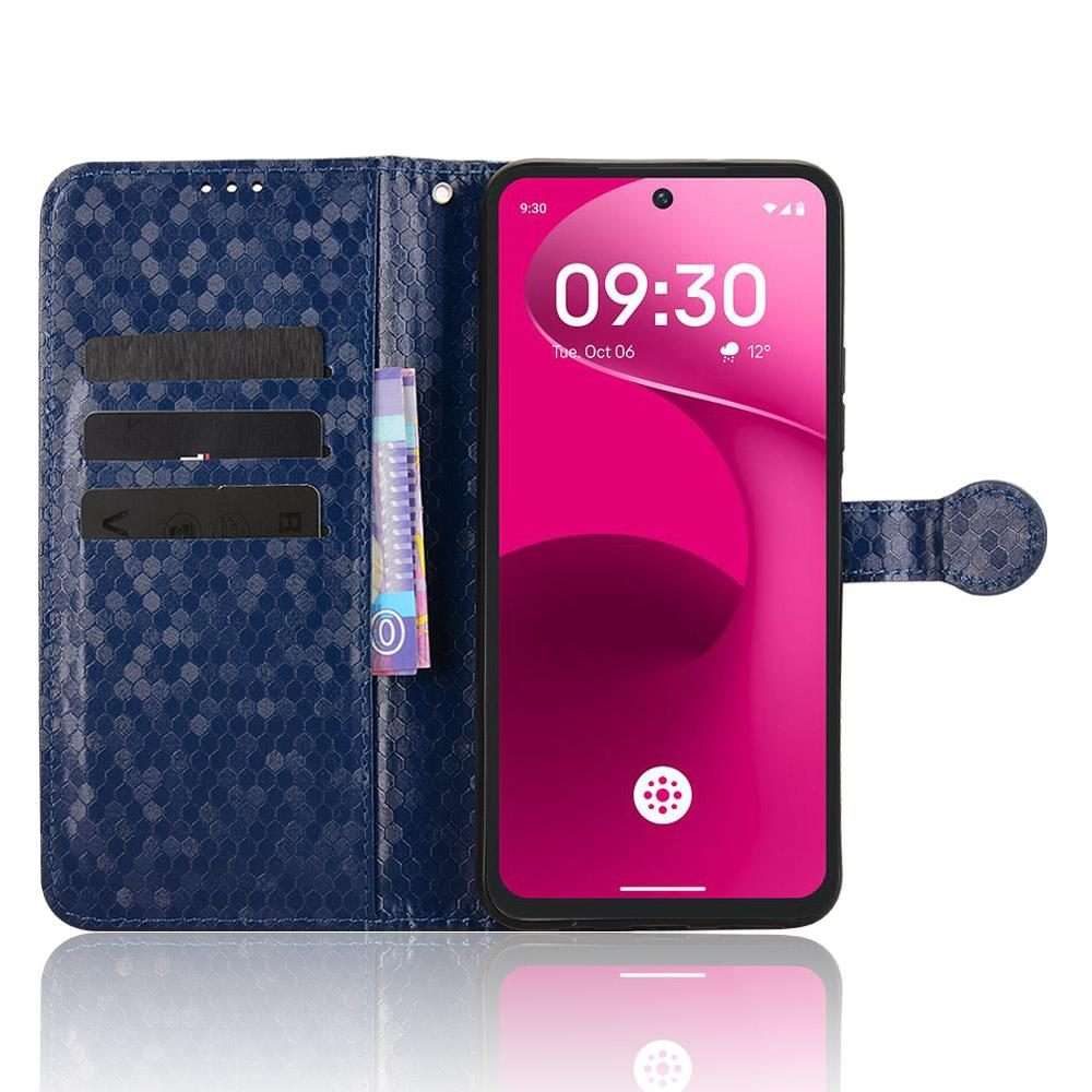 For T-Mobile Revvl 8 Pro 5G Honeycomb Dot Texture Leather Phone Case(Blue)