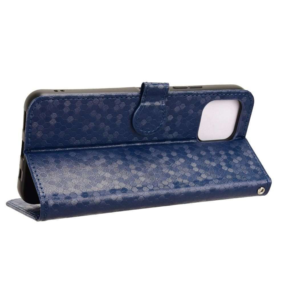 For T-Mobile Revvl 8 Pro 5G Honeycomb Dot Texture Leather Phone Case(Blue)