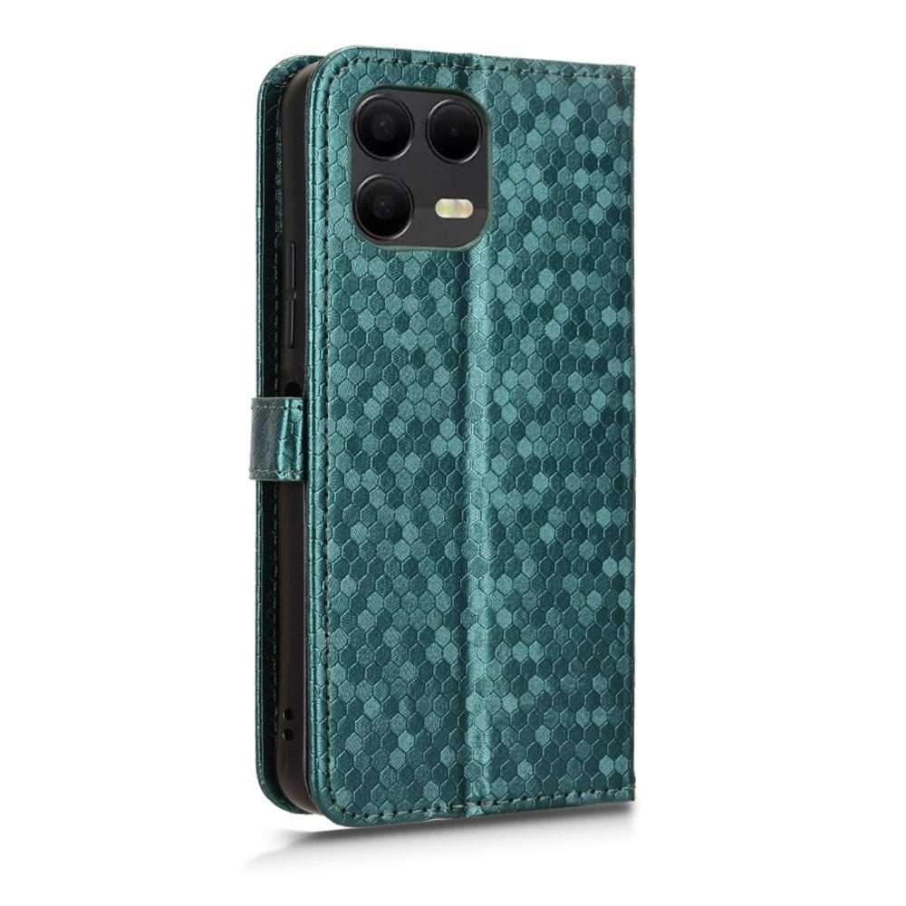 For T-Mobile Revvl 8 Pro 5G Honeycomb Dot Texture Leather Phone Case(Green)